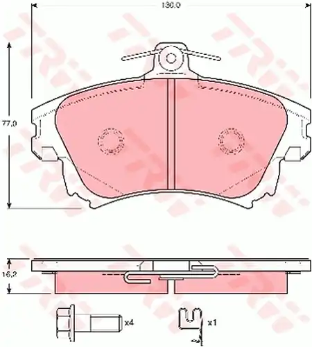 накладки TRW GDB3389