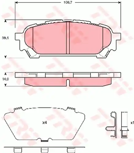 накладки TRW GDB3395