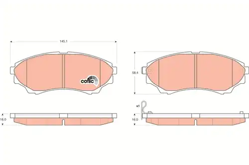 накладки TRW GDB3403