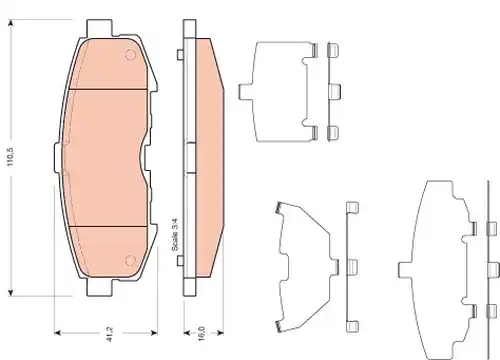 накладки TRW GDB3406