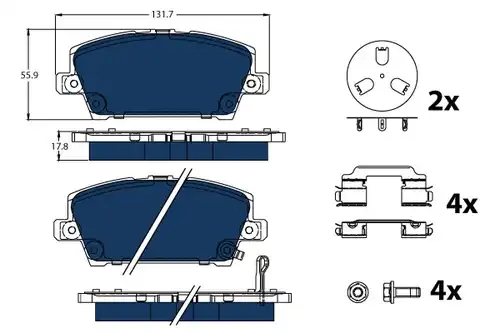 накладки TRW GDB3407BTE