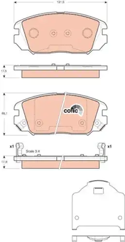 накладки TRW GDB3409