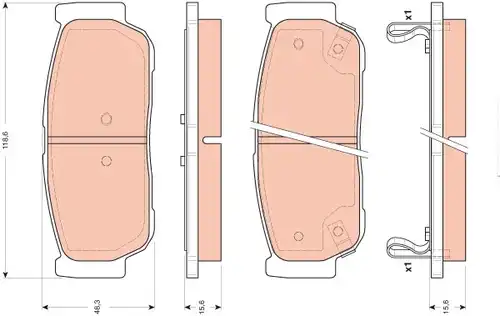 накладки TRW GDB3413