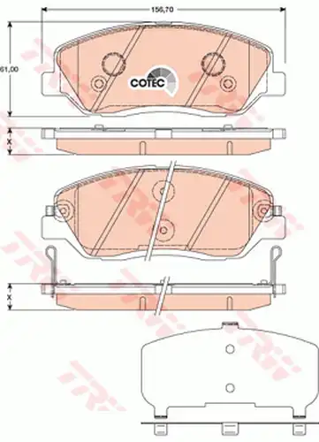 накладки TRW GDB3418