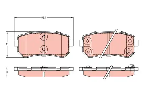 накладки TRW GDB3421