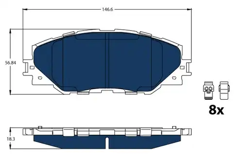 накладки TRW GDB3424BTE