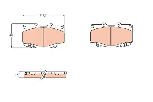 накладки TRW GDB3428