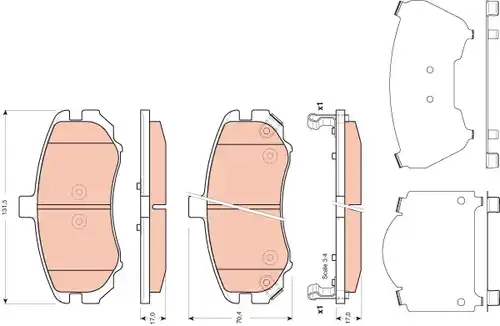 накладки TRW GDB3431