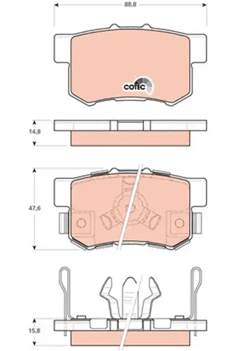 накладки TRW GDB3438