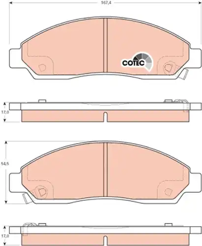 накладки TRW GDB3466