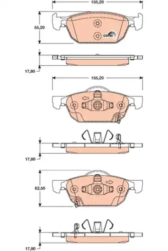 накладки TRW GDB3476