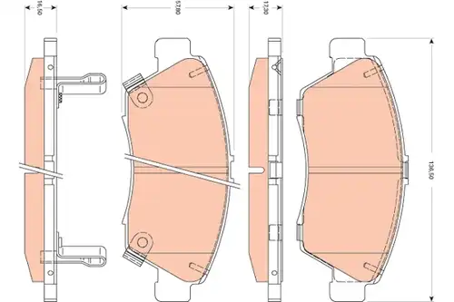 накладки TRW GDB3478