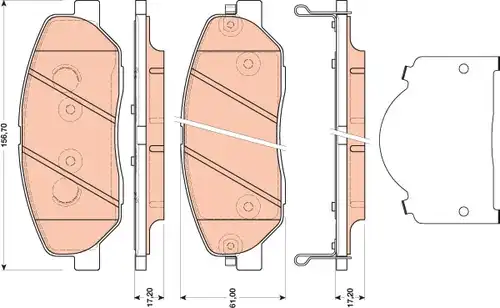 накладки TRW GDB3483