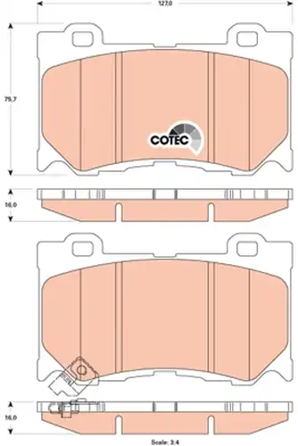 накладки TRW GDB3505