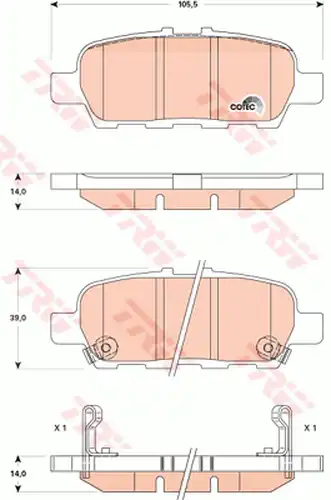 накладки TRW GDB3508