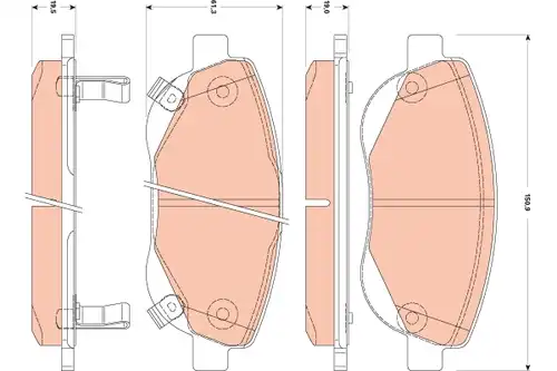 накладки TRW GDB3511