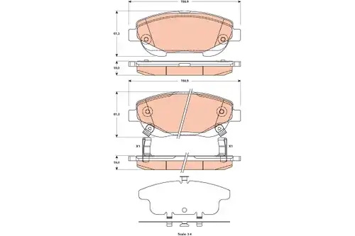 накладки TRW GDB3518