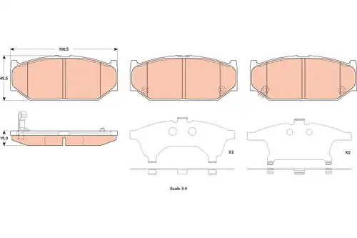 накладки TRW GDB3522