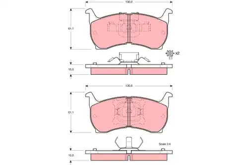 накладки TRW GDB354