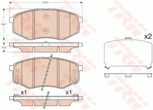 накладки TRW GDB3553