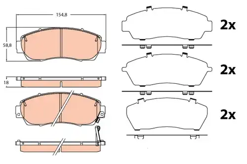 накладки TRW GDB3581