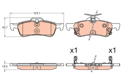 накладки TRW GDB3588