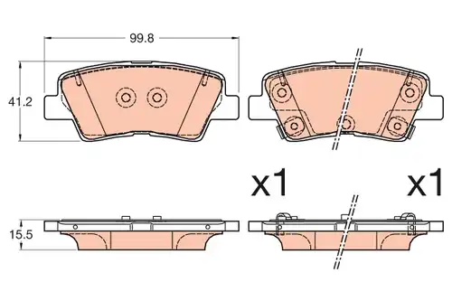 накладки TRW GDB3594