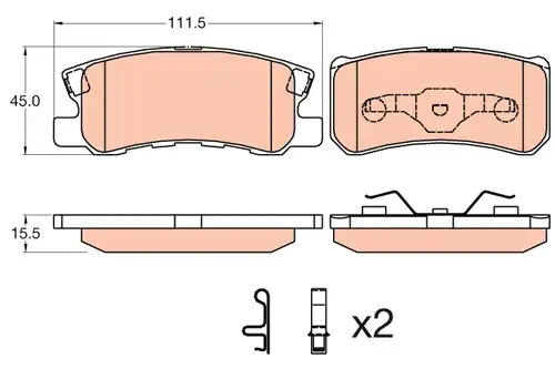 накладки TRW GDB3595