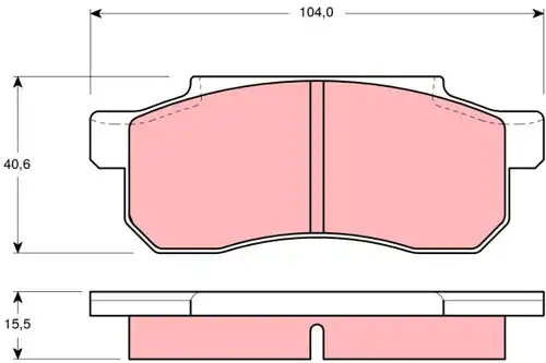 накладки TRW GDB361