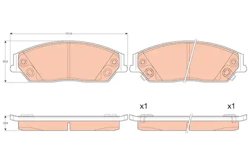 накладки TRW GDB3614