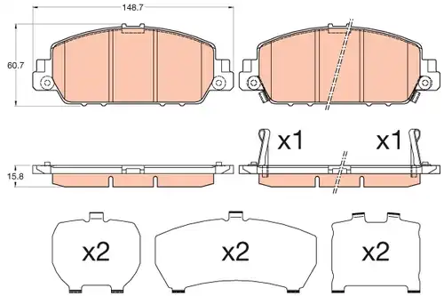 накладки TRW GDB3615