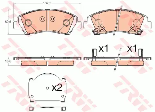 накладки TRW GDB3618