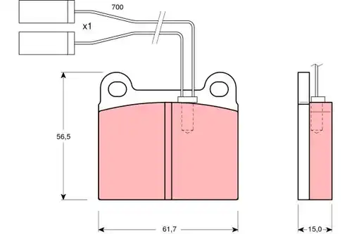 накладки TRW GDB362