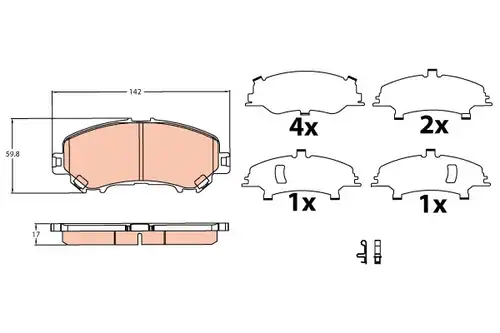 накладки TRW GDB3622