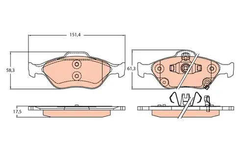 накладки TRW GDB3625