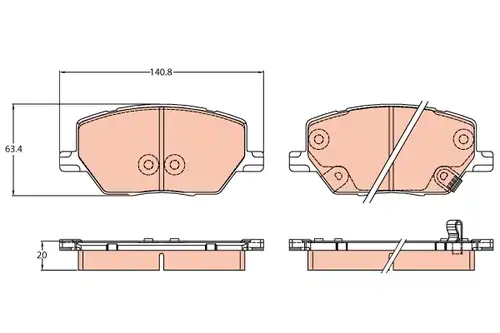 накладки TRW GDB3629