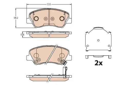 накладки TRW GDB3630