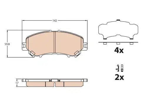 накладки TRW GDB3631