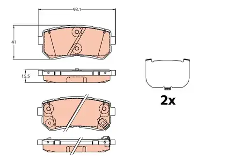 накладки TRW GDB3636