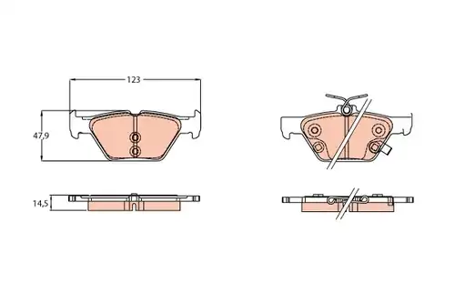 накладки TRW GDB3639