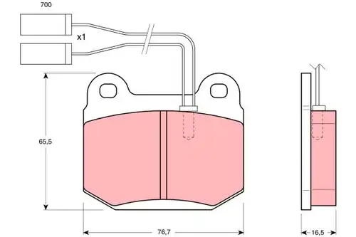 накладки TRW GDB364