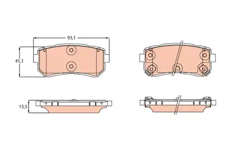 накладки TRW GDB3641