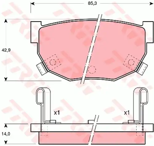 накладки TRW GDB368