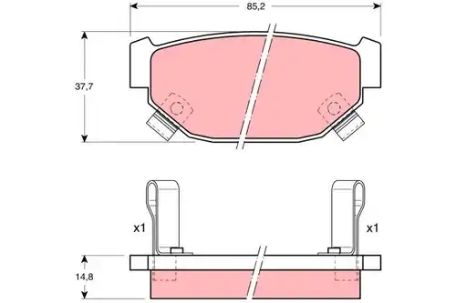 накладки TRW GDB381