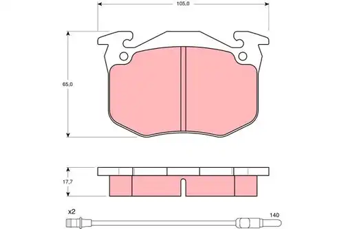 накладки TRW GDB386