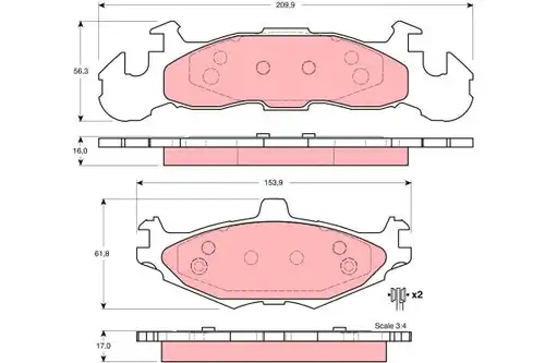 накладки TRW GDB4003