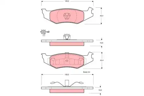 накладки TRW GDB4012