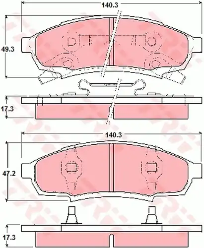 накладки TRW GDB4014