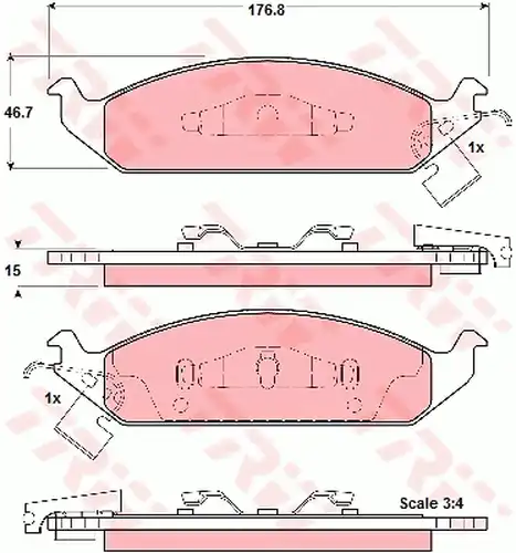 накладки TRW GDB4016