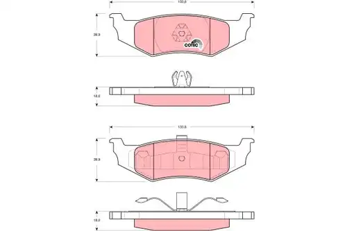 накладки TRW GDB4119